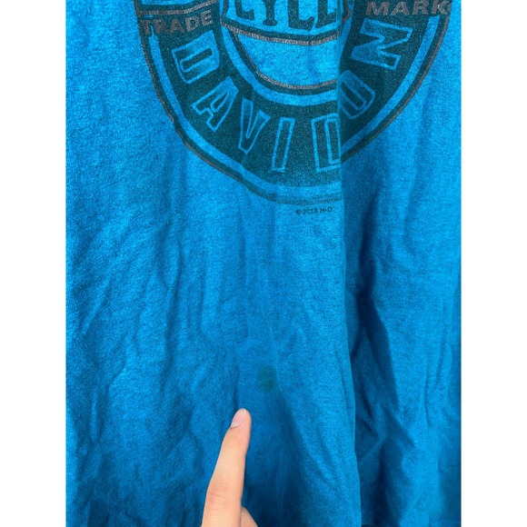 2017 - Harley Davidson Motorcycles Big Print Minnesota Blue Tee - XL - Picture 9 of 13